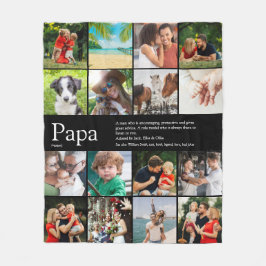 Bester Vater Papa Ever Definition Foto Collage Bla Fleecedecke