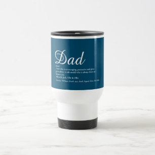 Bester Vater, Papa, Vater definiert blaues Script Reisebecher