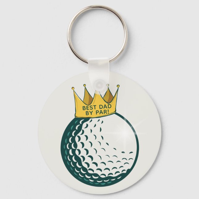 Bester Vater Par Foto Golf Bade Personalisiert Schlüsselanhänger (Vorderseite)