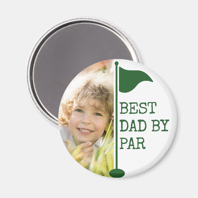 Bester Vater Par Foto Golf Flagge Magnet (Vorderseite/Rückseite)
