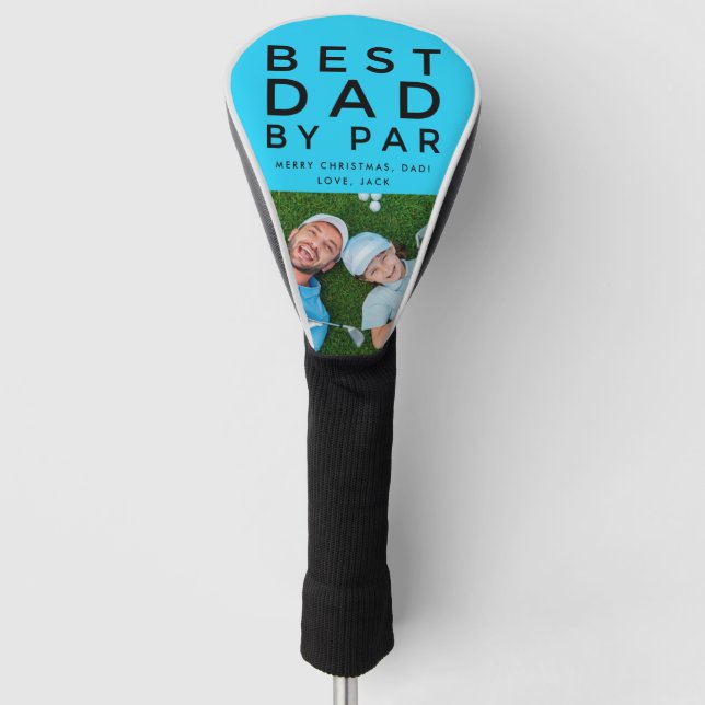 Bester Vater Par Foto Golf Golf Headcover (Vorderseite)