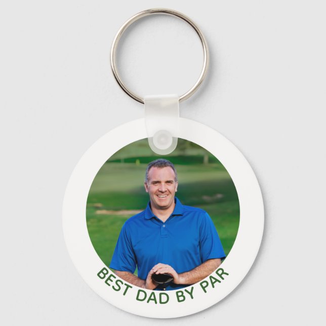 Bester Vater Par Golf Foto Schlüsselanhänger (Vorderseite)