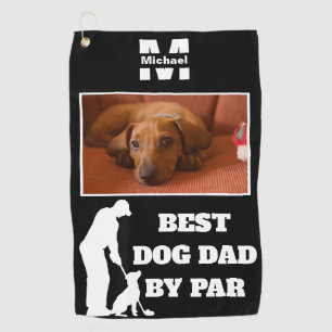 Bester Vater Par Golf mit individuellem Foto Golfhandtuch