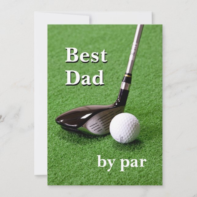 Bester Vater, par Golf-Thema  Karte (Vorderseite)