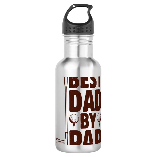 Bester Vater Par Golf Vater Edelstahlflasche (Vorderseite)