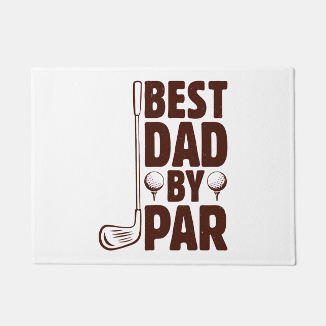 Bester Vater Par Golf Vater Fußmatte (Vorderseite)