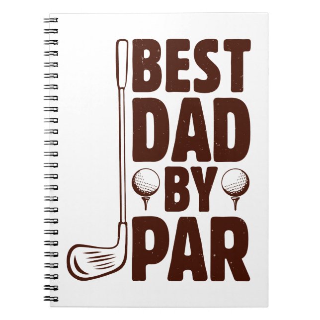 Bester Vater Par Golf Vater Notizblock (Vorderseite)