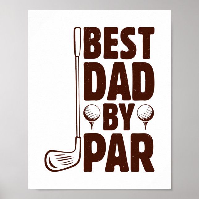 Bester Vater Par Golf Vater Poster (Vorne)
