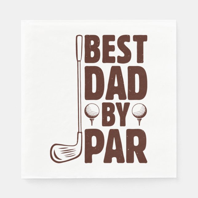 Bester Vater Par Golf Vater Serviette (Vorderseite)