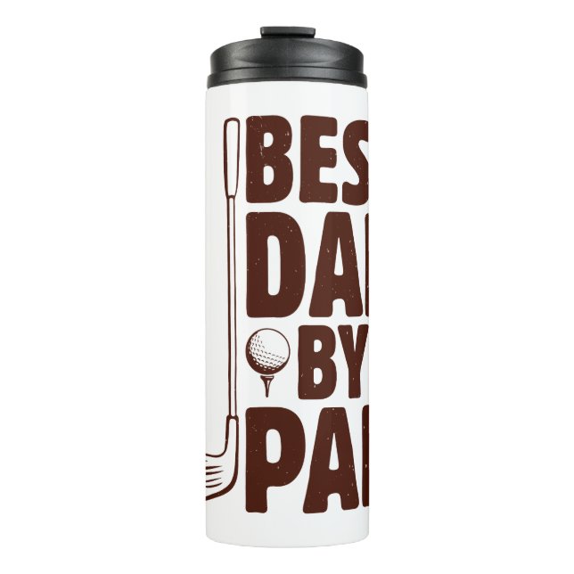 Bester Vater Par Golf Vater Thermosbecher (Vorderseite)