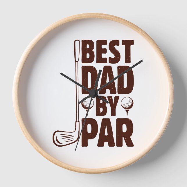Bester Vater Par Golf Vater Uhr (Vorderseite)