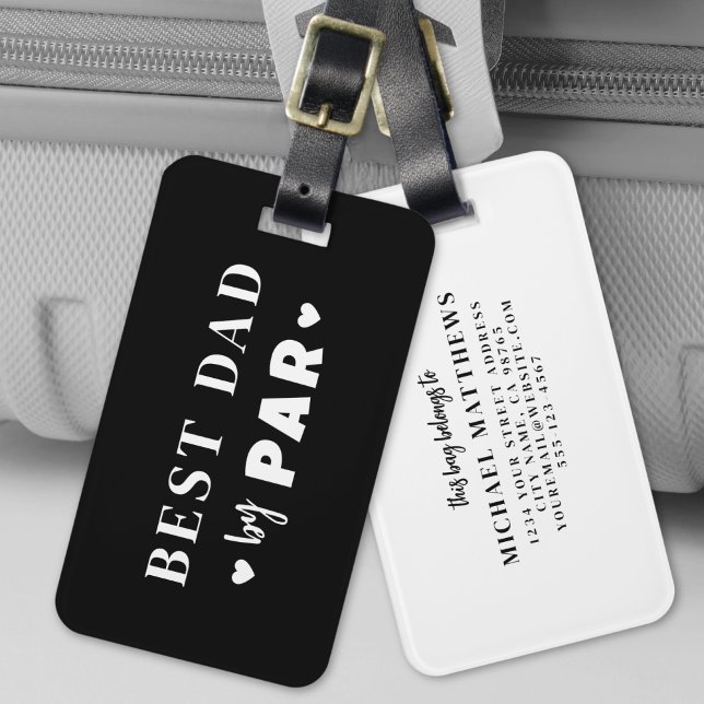 Bester Vater Par Golfbag Gepäckanhänger (Best Dad By Par Luggage Tag)
