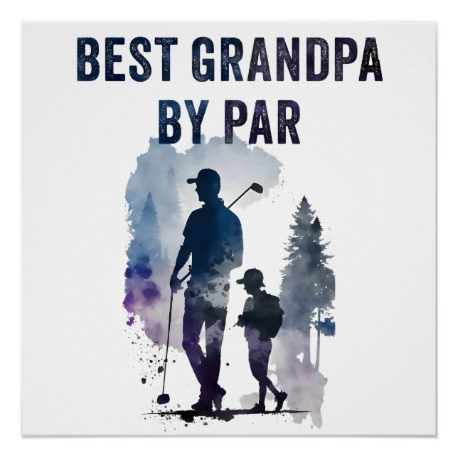 Bester Vater per Par - Funny Sarcastic Golf Pub Fa Poster (Vorderseite)