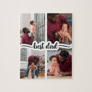 Bester Vater Personalisiert 4 FotoCollage