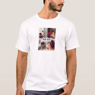 Bester Vater Personalisiert 4 FotoCollage T-Shirt