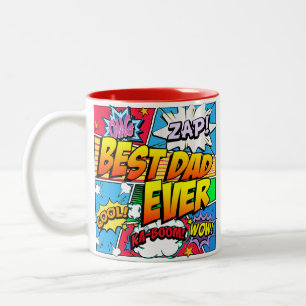 Bester Vater personifizieren überhaupt Comic-Buch Zweifarbige Tasse