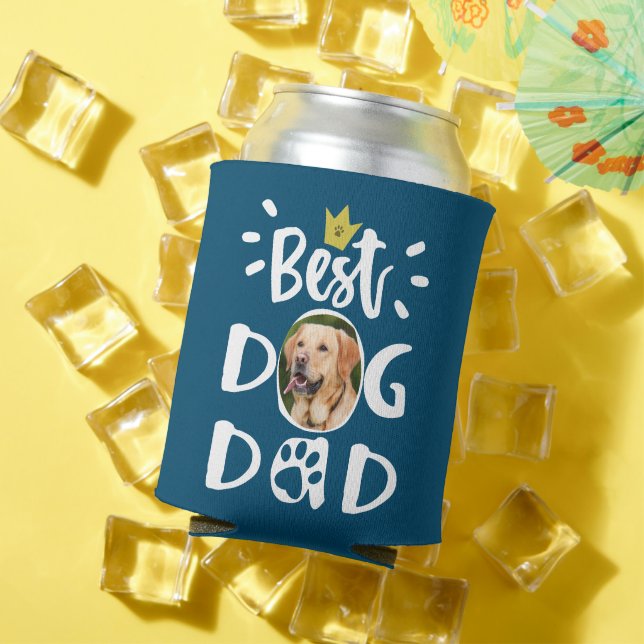 Bester Vater Pet Foto Pfosten Drucken Text Benutze Dosenkühler (In Situ Sommer)