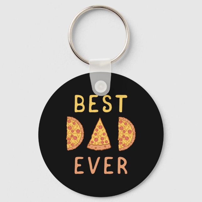 Bester Vater Pizza Lover Fathers Day Schlüsselanhänger (Vorderseite)