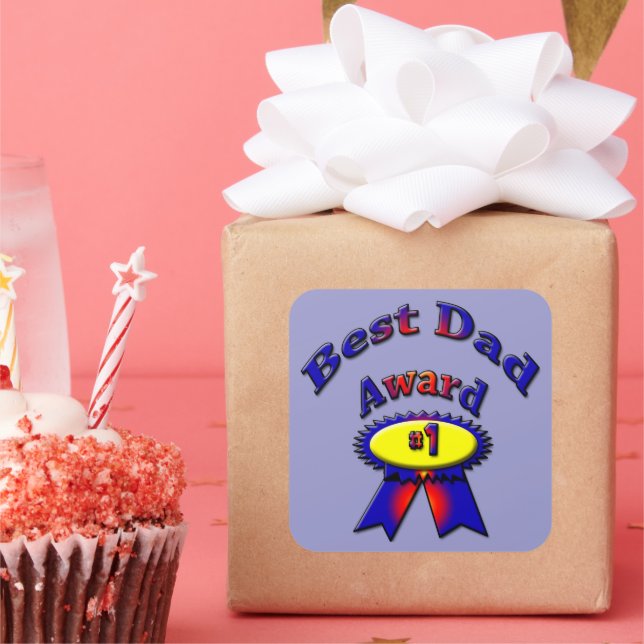 Bester Vater Quadratischer Aufkleber (Party)