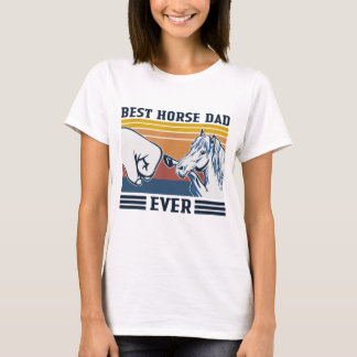 Bester Vater Reiten Funny Horse Reiten Vintager To T-Shirt
