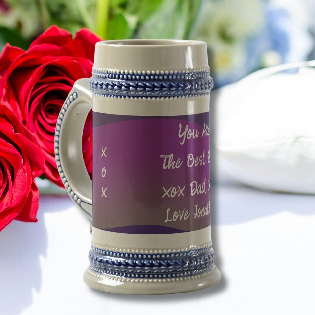 Bester Vater - Rustikaler Klassischer Skriptname C Bierglas (Best Ever Dad Gift - Rustic ,Classic Script Name, Cool Beer Stein.)