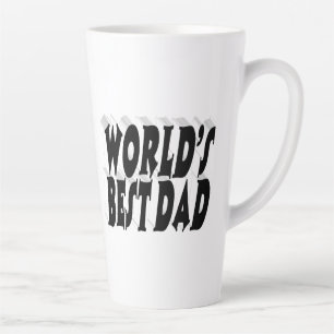 Bester Vater schwarzer 3D-Text Milchtasse