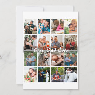Bester Vater überhaupt 16 Foto-Collage Personalisi Karte