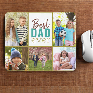 Bester Vater überhaupt 5 Foto-Collage-Mauspad Mousepad
