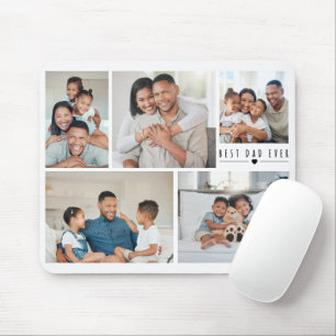 Bester Vater überhaupt 5-Foto-Collage-Raster per Mousepad