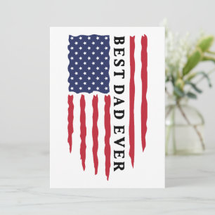 Bester Vater überhaupt Amerikanische Flagge Einladung