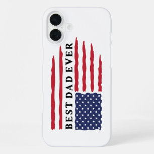 Bester Vater überhaupt Amerikanische Flagge iPhone 16 Plus Hülle