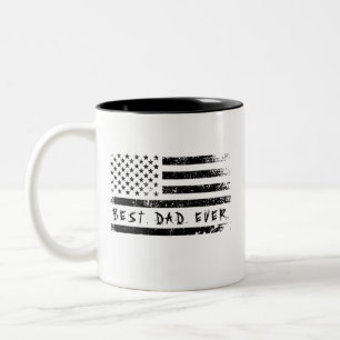 Bester Vater überhaupt Amerikanisches Flagge Vater Zweifarbige Tasse