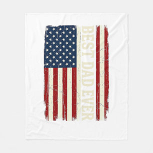 Bester Vater überhaupt Amerikanisches Flagge Vinta Fleecedecke
