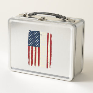 Bester Vater überhaupt Amerikanisches Flagge Vinta Metall Brotdose