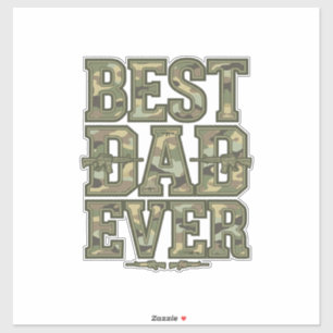 Bester Vater überhaupt Camo Vintage Gravur Design_ Aufkleber