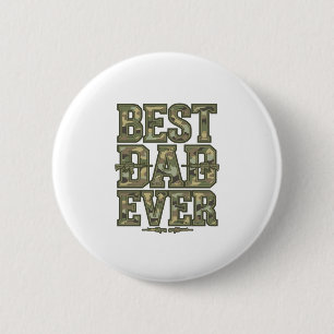 Bester Vater überhaupt Camo Vintage Gravur Design_ Button