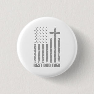 Bester Vater überhaupt Christlicher patriotischer  Button