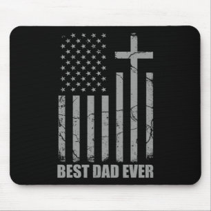 Bester Vater überhaupt Christlicher patriotischer Mousepad
