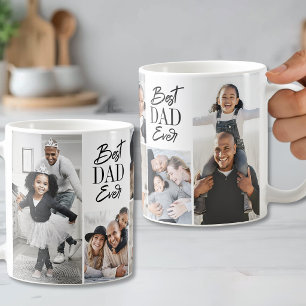 Bester Vater überhaupt einfache 6-Foto-Collage Kaffeetasse