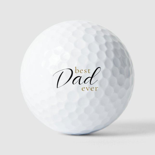 Bester Vater überhaupt, einfache Typografie  Golfball (Vorderseite)