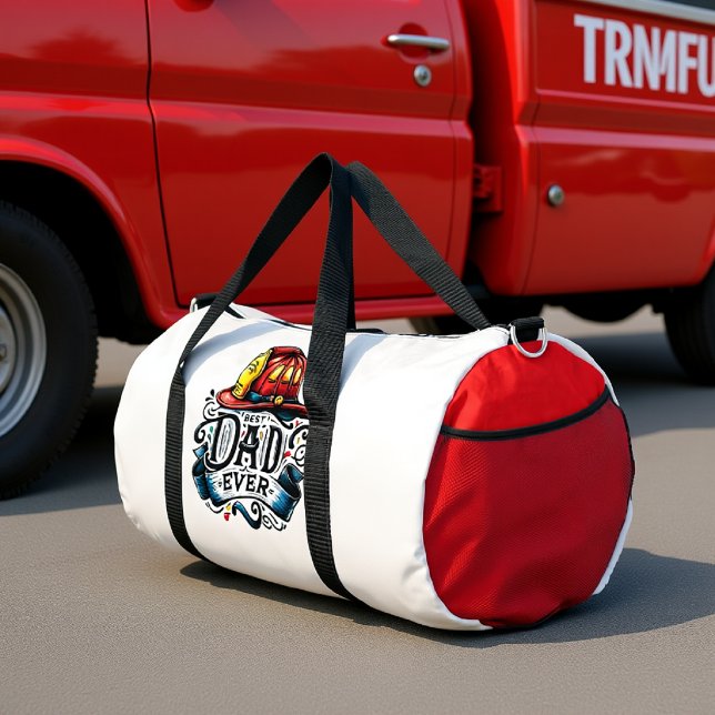 Bester Vater überhaupt Feuerwehrhelm Duffle Bag (Von Creator hochgeladen)