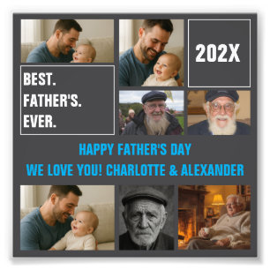 Bester Vater überhaupt Foto-Collage und benutzerde Fotodruck