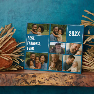 Bester Vater überhaupt Foto-Collage und individuel Fotoplatte
