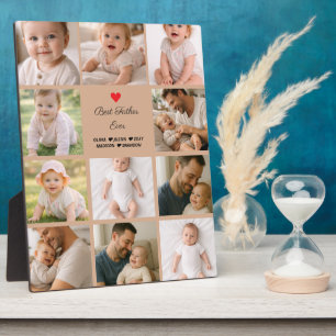 Bester Vater überhaupt Fotocollage Personalisier Fotoplatte