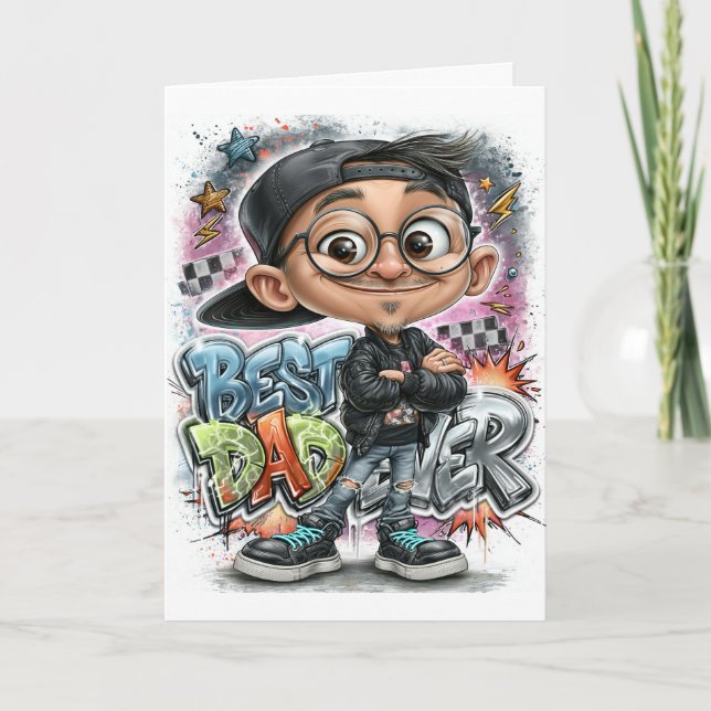 Bester Vater überhaupt Graffiti Karte (Vorderseite)