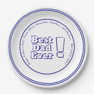 "Bester Vater überhaupt! "Kundenspezifische mutig Pappteller