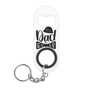 Bester Vater überhaupt l Vatertag Schwarz Weiß Mod Mini Flaschenöffner