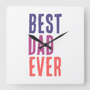 Bester Vater überhaupt Minimalist Cool Professione Quadratische Wanduhr