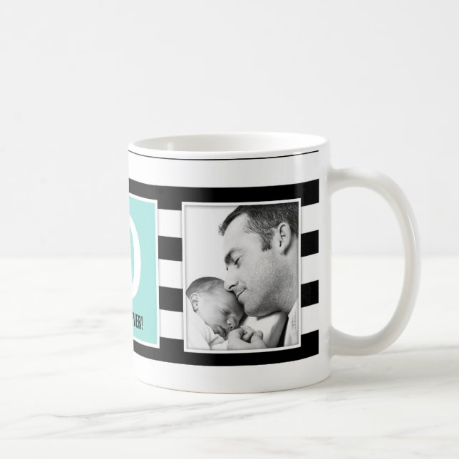 Bester Vater überhaupt! Mit dem Foto und Monogramm Kaffeetasse (Rechts)