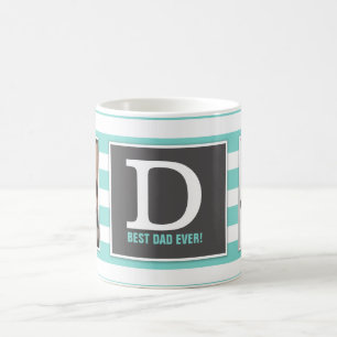 Bester Vater überhaupt! Mit dem Foto und Monogramm Kaffeetasse